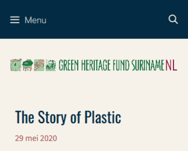 Mobiele versie van de website van Green Heritage Fund Suriname in Nederland